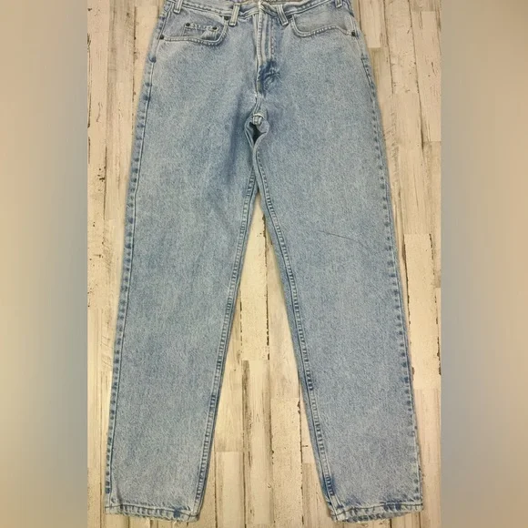 VTG 90s GAP Jeans Easy Fit USA Made Mens 34x34 Medium Wash Straight High Waist - Picture 4 of 12
